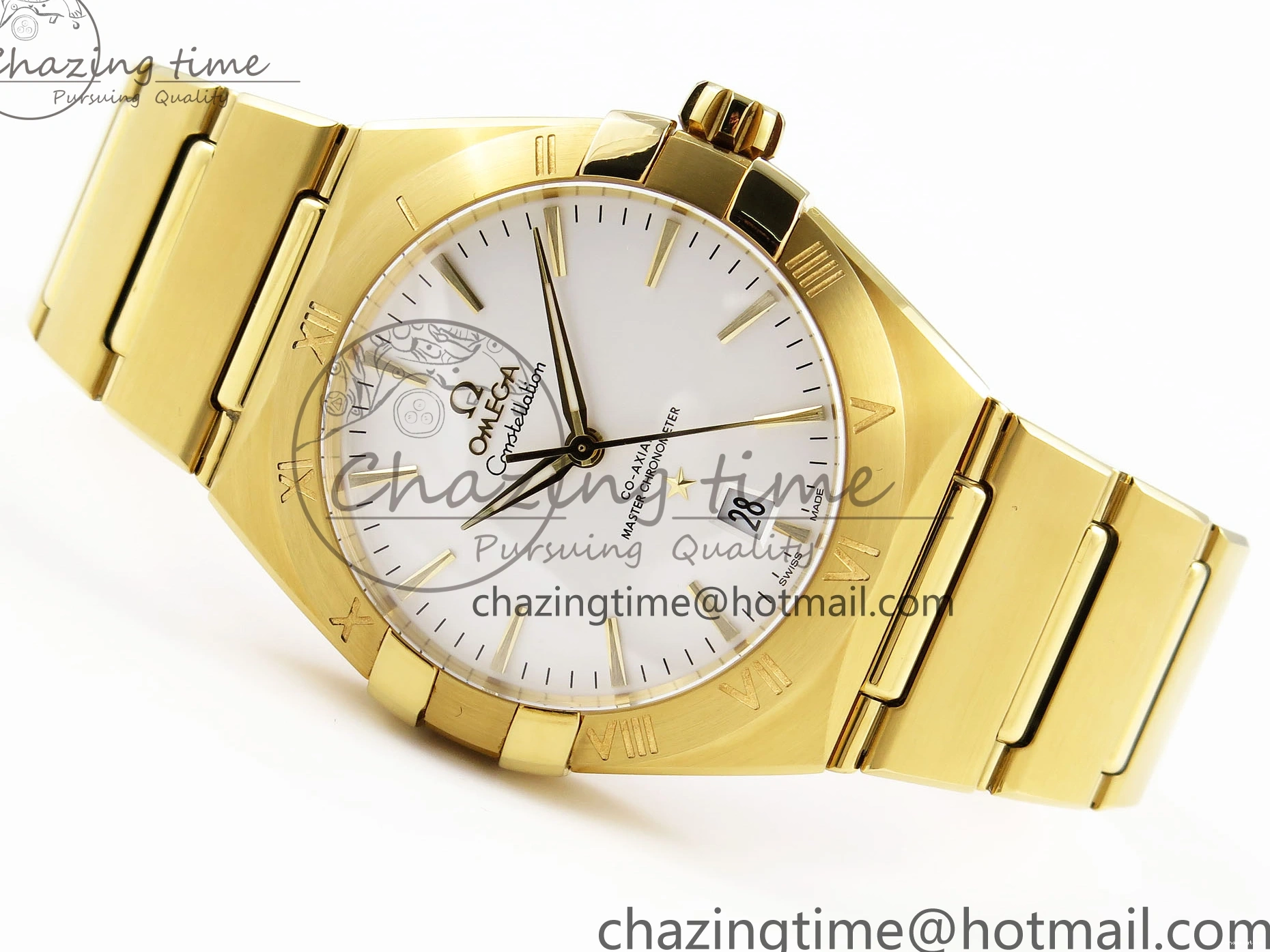 0514 Constellation 39mm YG ASWF 1:1 Best Edition White Dial on YG Bracelet A Casual 7780